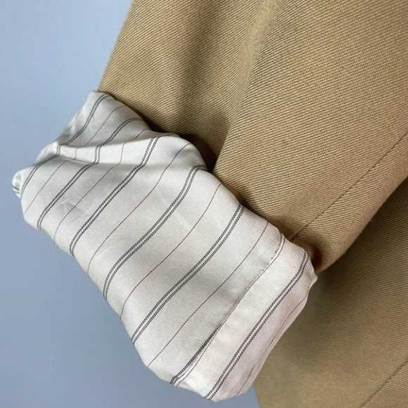 L.L. Bean Neutral Blazer Camel Tan Twill Cotton  Long Sleeve Padded Preppy 6 - Picture 6 of 14
